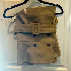 Zara- brand new. Khaki tube top with belt.
